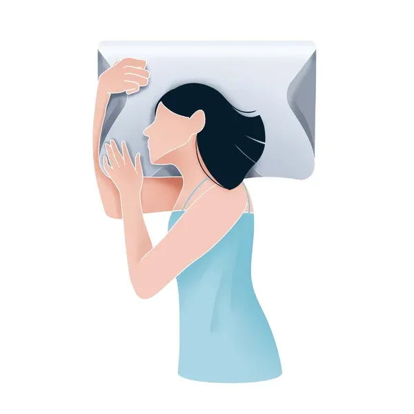 Side sleeper using the Velune Contour Relief Pillow